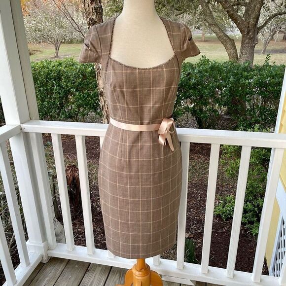 David Meister Plaid Dress - Picture 1 of 6